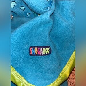 Blue Kids Cozy Blanket with Lime Trim